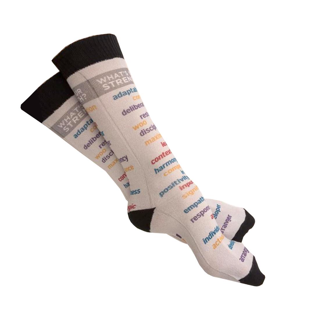 CliftonStrengths Dress Sock- Light Grey
